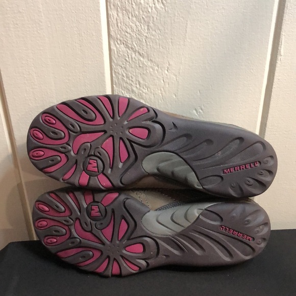 Merrell Brown Stone Women's Casual Lace Up Leather Shoes - Picture 2 of 8